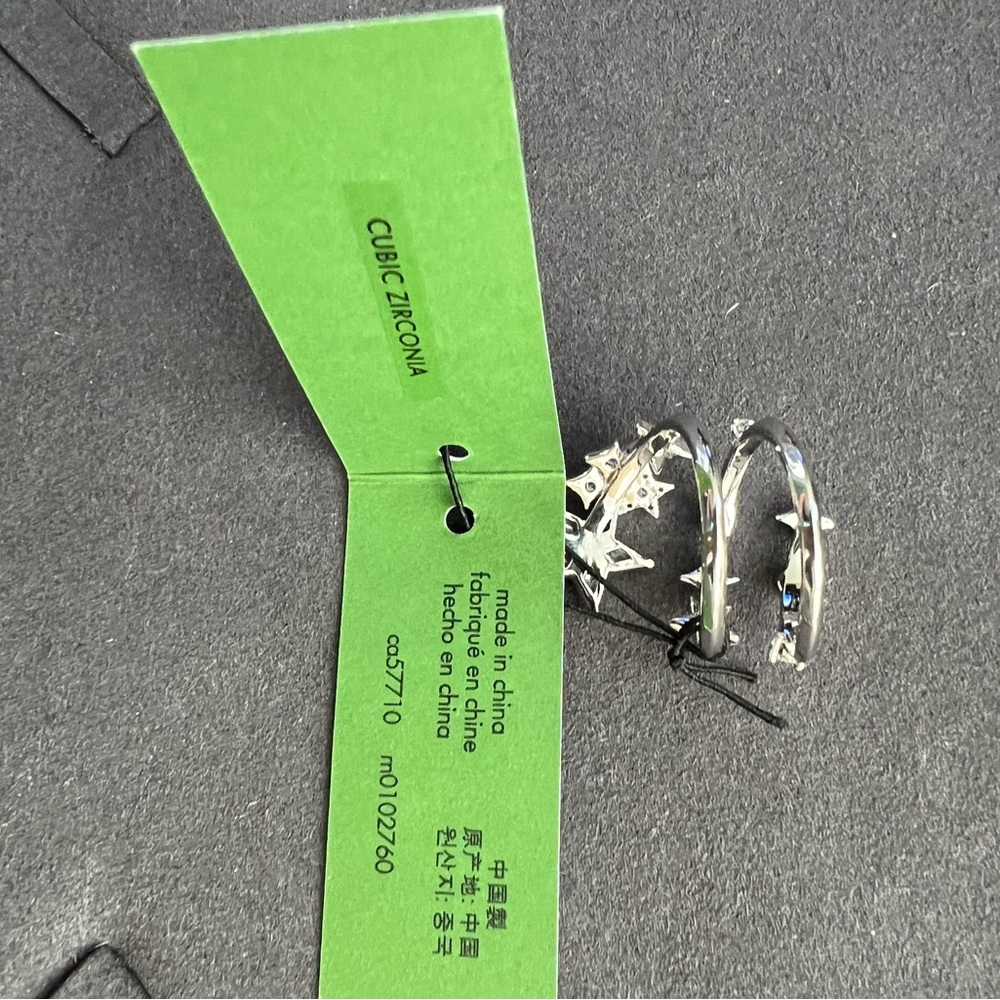 NWT Kate Spade Wrap Ring Cosmos, style KJ244, Size 8, Clear Crystals on Silver - Picture 8 of 8